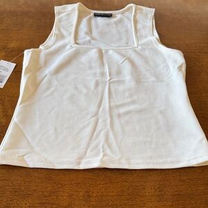 DKNY Elegant Cream Tank Top